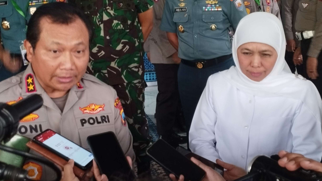 Kapolda Jatim Irjen Toni Harmanto dan Gubernur Khofifah Indar Parawansa