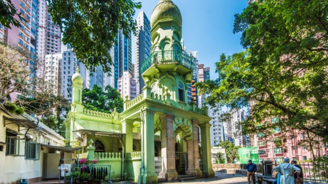 Jamia Mosque di Hong Kong. 