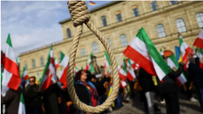 Ilustrasi hukuman gantung di Iran