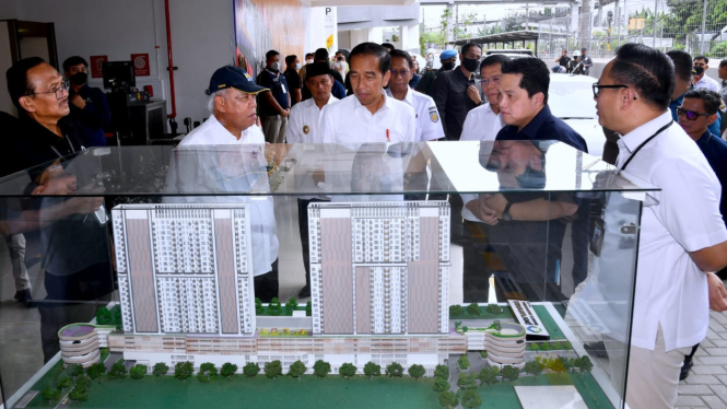 President Jokowi during inaugurating Millennial Housing for Indonesia. 