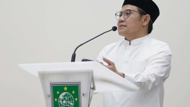 Ketua Umum PKB Muhaimin Iskandar alias Cak Imin (kanan).