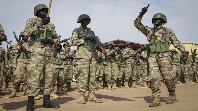 Ilustrasi Tentara dari Pasukan Pertahanan Rakyat Sudan Selatan (SSPDF)