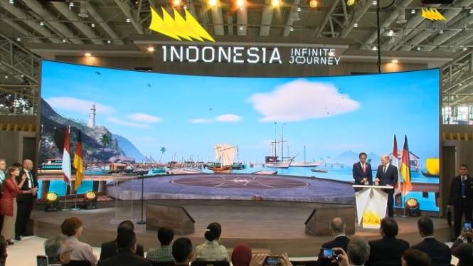 Joko Widodo dan Olaf Scholz meresmikan Paviliun Indonesia di Hannover Messe 2023