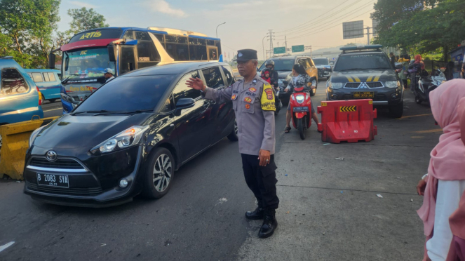 Atasco de tráfico en Ciawi Puncak