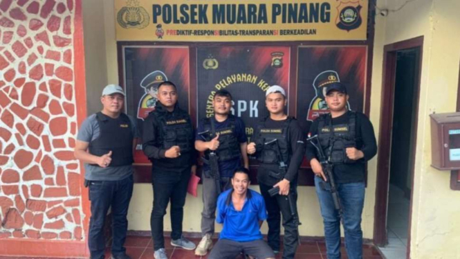 Polisi amankan pria yang ancam dan aniaya Kades di Sumsel di Sumsel.