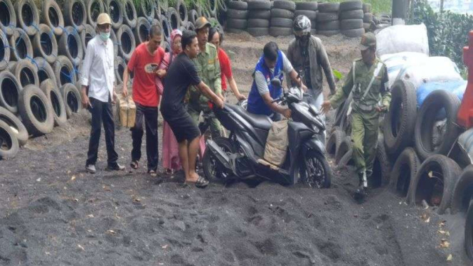 Jalur penyelamatan pemudik di Jalur Klemuk, Kota Batu.