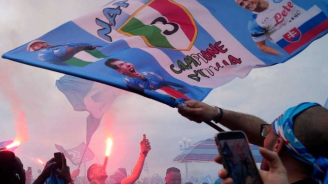 Fans Napoli sudah bersiap menyambut Scudetto