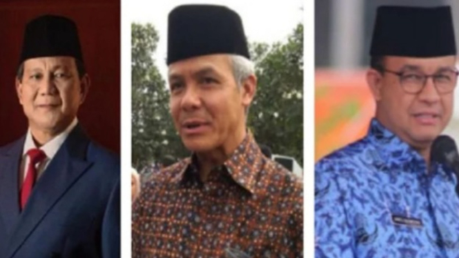 Bakal Capres 2024, Prabowo, Ganjar, dan Anies (Foto/VIVA.co.id)