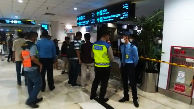 TKP penemuan mayat wanita korban Lift Bandara Kualanamu.