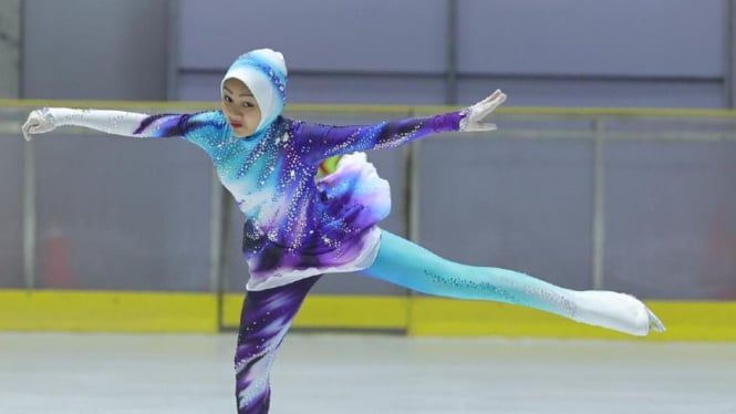 Atlet Ice Skating Berhijab Indonesia, Malaika Khadija.