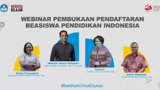 Webinar Pembukaan Pendaftaran Beasiswa Pendidikan Indonesia (BPI) 2023