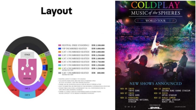 Catat! Segini Bocoran Harga Tiket Konser Coldplay di GBK - Wanieta News