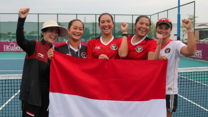 Tim Tenis Indonesia raih medali emas SEA Games 2023