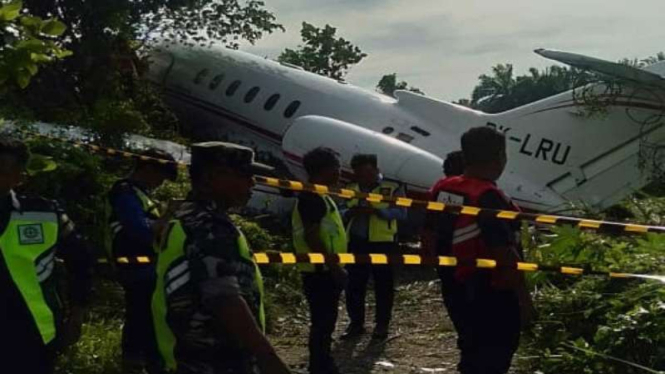 Pesawat carter membawa WNA tergelincir di Bandara Maleo, Morowali, Sulteng