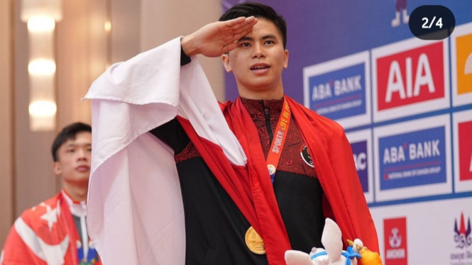 Atlet wushu Indonesia, Edgar Xavier Marvelo sabet emas SEA Games 2023