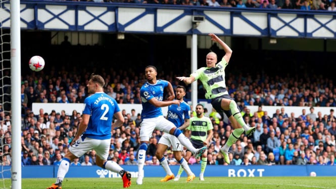 Erling Haaland, Duel Everton vs Manchester City