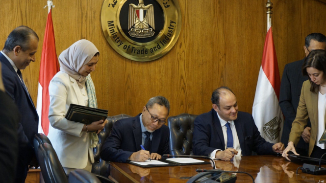 Zulkifli Hasan bertemu Menteri Perdagangan dan Industri Mesir Ahmed Samir Saleh