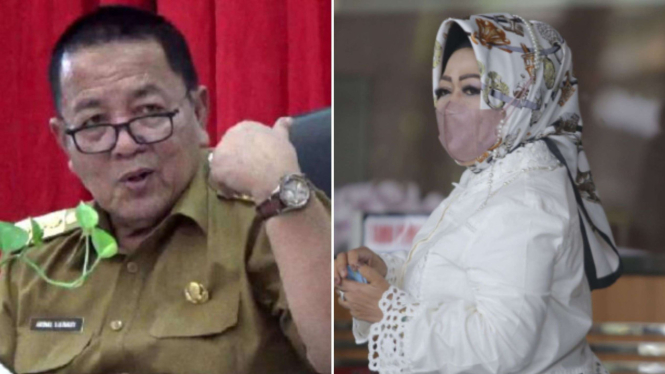 Gubernur Lampung Arinal Djunaidi dan Kepala Dinas Kesehatan Lampung Reihana