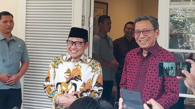 Ketum PKB Muhaimin Iskandar alias Cak Imin menemui Wapres RI ke-11 Boediono