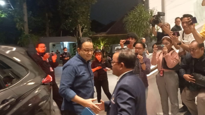 Anies Baswedan Tiba di Nasdem Tower Usai Johnny G Plate jadi Tersangka