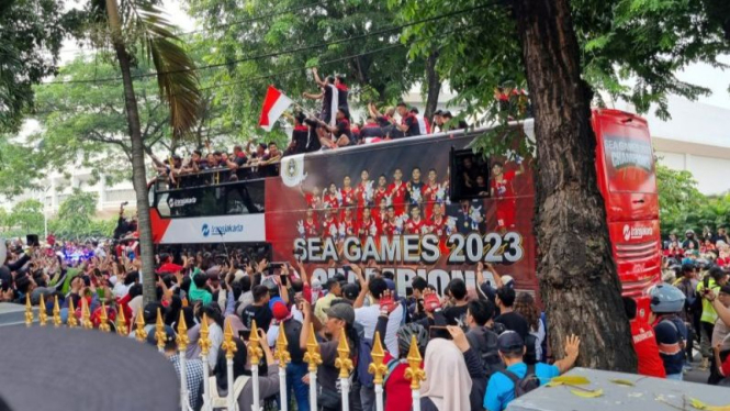 Timnas Indonesia U-22 Pimpin Parade 87 Emas SEA Games 2023