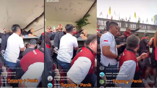 Viral Momen Tegang dan Panik Saat Bus Pawai Timnas U-22 Masuk Terowongan