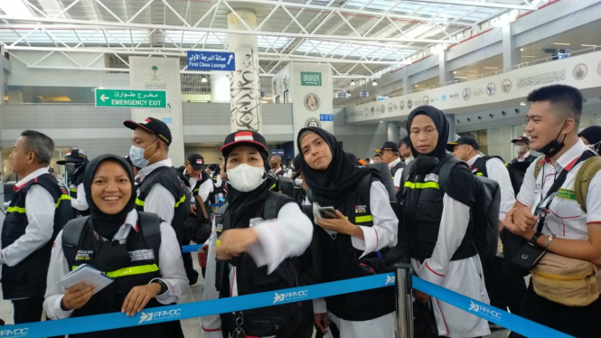 Petugas haji Daker Madinah-Bandara tiba di Bandara King Abdul Aziz Arab Saudi