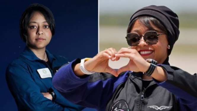 Rayyanah Barnawi, wanita Arab pertama di luar angkasa. 