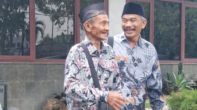 Mbah Akad, jemaah haji berusia 103 tahun asal Kabupaten Tulungagung. 