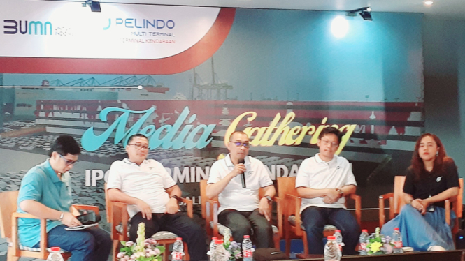 Direktur Utama PT Indonesia Kendaraan Terminal Tbk (IPCC), Sugeng Mulyadi saat media gathering di Uluwatu, Bali.