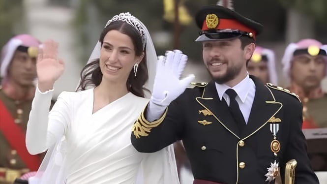 Pangeran Hussein menikah dengan Rajwa Al Saif