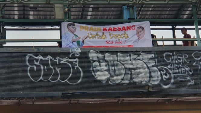 Marak Spanduk Kaesang-Pradi di Depok.