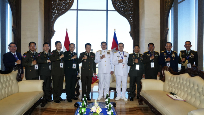 VIVA Militer: Panglima TNI Yudo Margono bersama Panglima Militer se-ASEAN