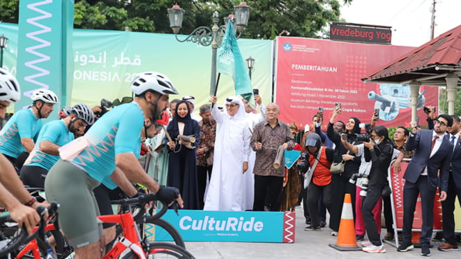 Ratusan pesepeda dari Qatar dan Indonesia mengikuti CultuRide