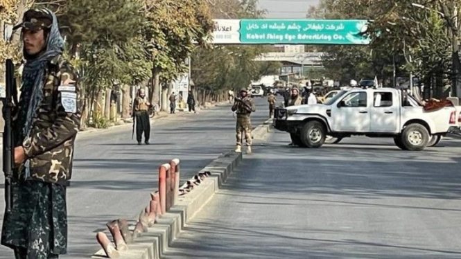 Ilustrasi aparat keamanan berjaga di Afghanistan.