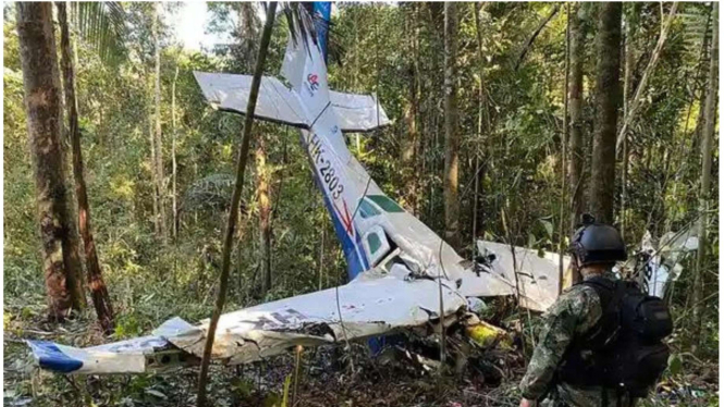 Pesawat yang jatuh di Amazon