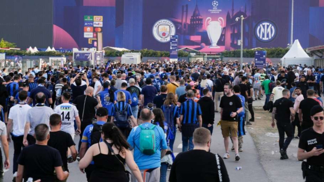 Fans tiba jelang final Liga Champions 2022/23