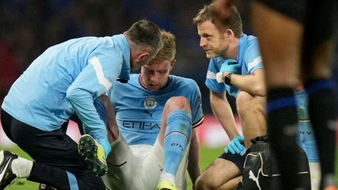 Gelandang Manchester City Kevin De Bruyne cedera