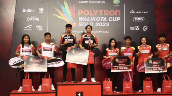 Podium Juara Polytron Wali Kota Cup Solo 2023