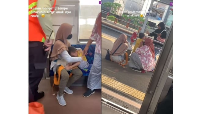 Viral Penumpang KRL Ini Diturunkan Petugas Gegara Anak Rewel