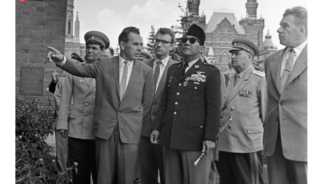 Soekarno saat berkunjung ke Moskow, Rusia