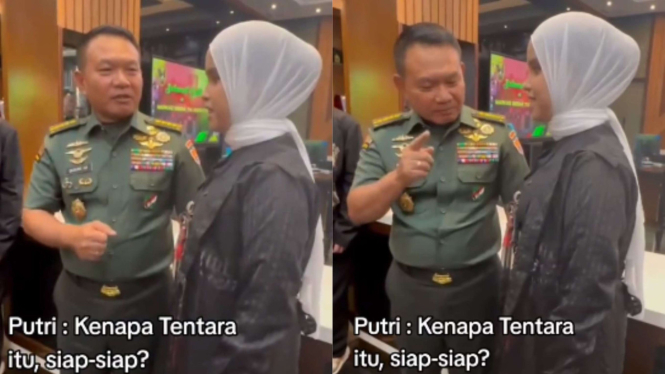 Putri Ariani dan Jenderal Dudung Abdurachman