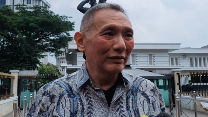 Pengusaha Jusuf Hamka di Kantor Kemenko Polhukam, Jakarta