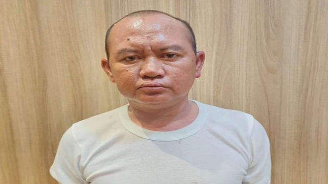 Aldian Sapta Maulana (44), ayah tiri yang menghamili anaknya ditangkap