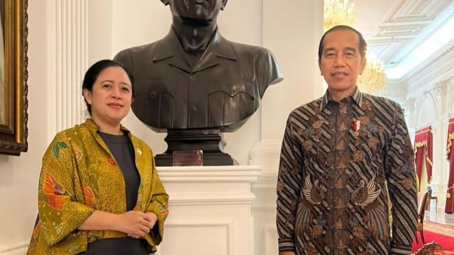 Ketua DPR RI PUAN MAHARANI BERTEMU PRESIDEN JOKOWI DI ISTANA NEGARA