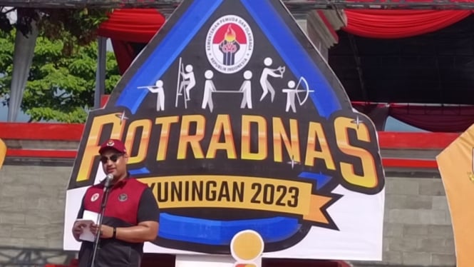 Menpora Dito saat pembukaan POTRADNAS IX