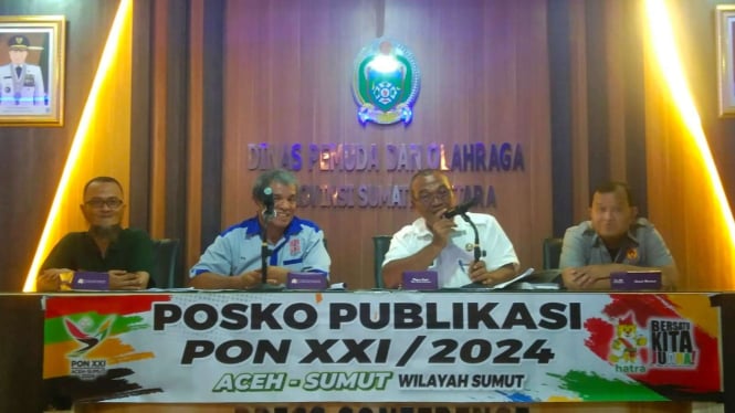 Gabsi Sumut saat jumpa pers persiapan hadapi PON 2024