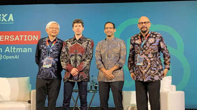 CEO OpenAI, Sam Altman, di Jakarta, Rabu, 14 Juni 2023.