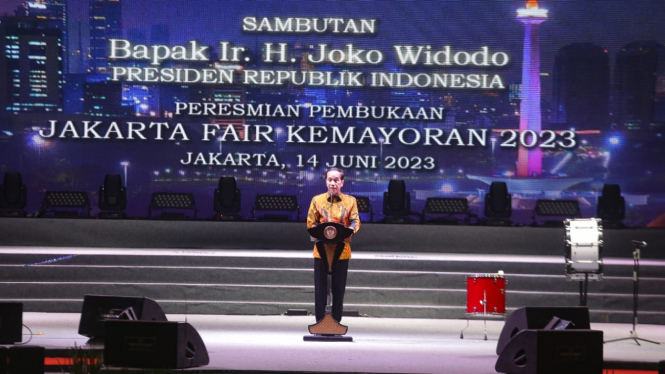 Presiden Joko Widodo Buka Jakarta Fair 2023