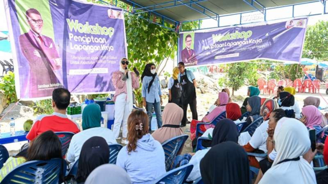 Emak-emak di Padang diberikan pelatihan membuat sabun cuci